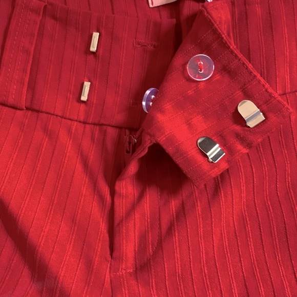 EUC Vintage Burgundy Red Corduroy Flare/Wide Leg 4-Way Stretch Trousers - Picture 8 of 8